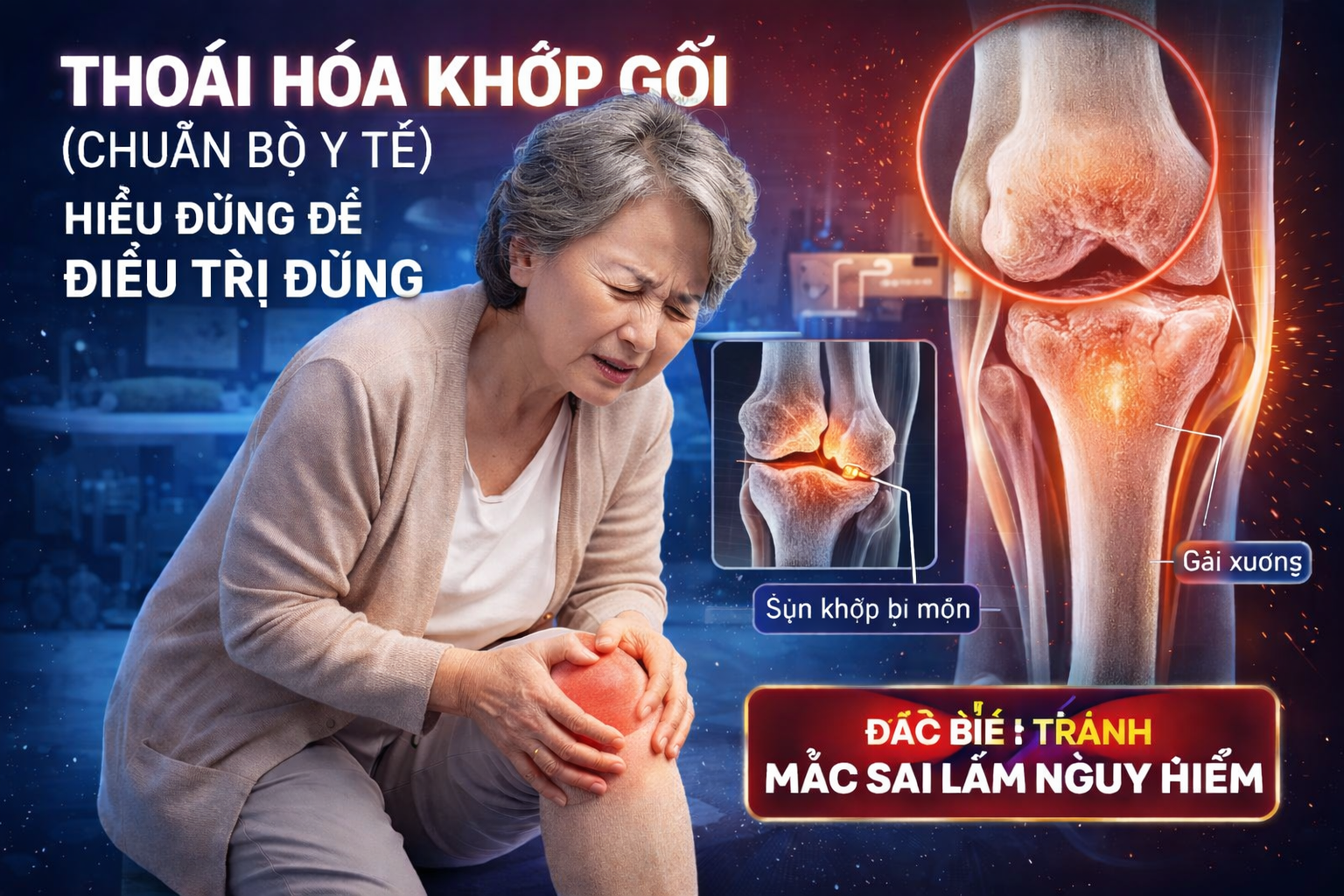 THOÁI HÓA KHỚP GỐI– HIỂU ĐÚNG ĐỂ ĐIỀU TRỊ ĐÚNG